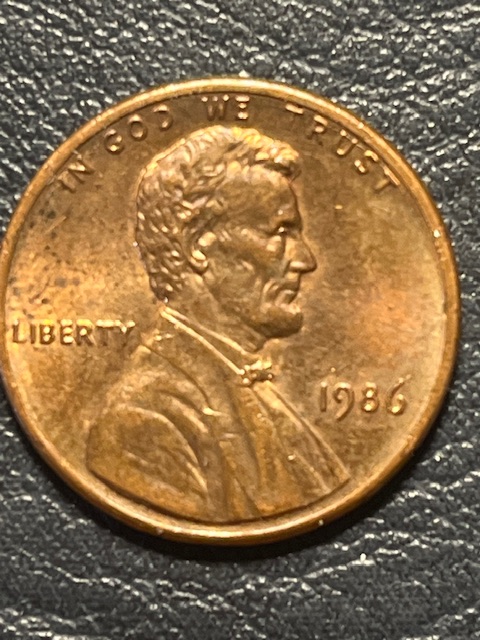 Lincoln-Mémorial-Cent-1986--Missing-Top-Letter-Er---America